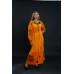 Embroidered dress "Velvet Luxury" orange